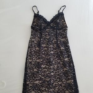 Sexy dark blue lace dress